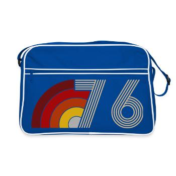 Vintage Astro 50 Year Old Fifties Party 1976 - Retro Tasche - Blau/Weiß - Vorne