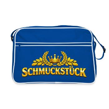Golden Masterpiece Typography Schmuckstück german  - Retro Bag - blue/white - Front