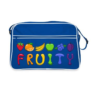 fruchtig - Retro Tasche - Blau/Weiß - Vorne