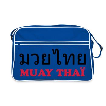 Muay Thai - Sac Retro - bleu/blanc - Devant
