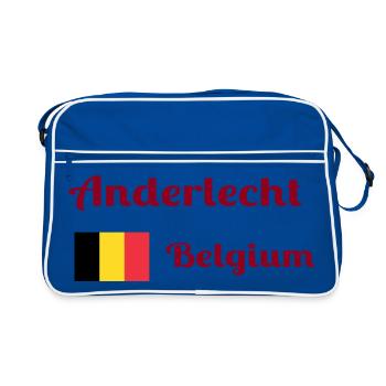 Anderlecht Belgique - Imprimés élégants - Sac Retro - bleu/blanc - Devant