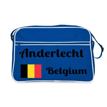 Anderlecht Belgique - Imprimés élégants - Sac Retro - bleu/blanc - Devant