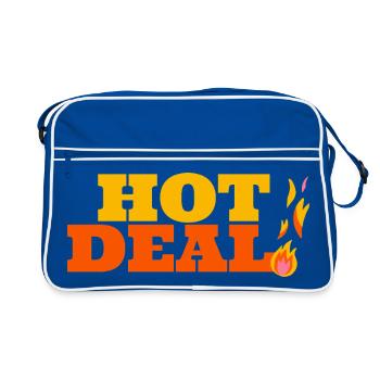 Vibrant Fire Dragon Tribal Art - Retro Bag - blue/white - Front