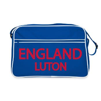 Motif de paysage anglais dans les tons rouges - Sac Retro - bleu/blanc - Devant