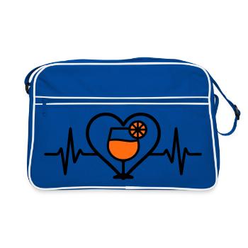 Spritz Heart Cocktail Aperitif - Retro Bag - blue/white - Front