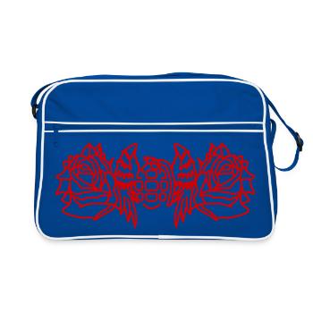 Wings and Roses – Look de tatouage à bascule - Sac Retro - bleu/blanc - Devant
