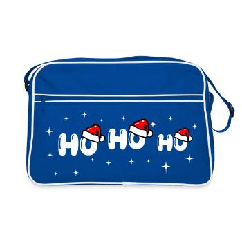 Ho Ho Ho Santa Font Design - Retro Bag - blue/white - Front