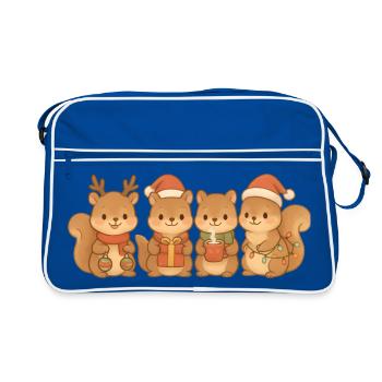 Enfants Écureuil Garçons Filles Mignons Weihn - Sac Retro - bleu/blanc - Devant