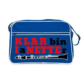 Clarinette - Klar bin I a Netter - Clarinettiste - Sac Retro - bleu/blanc - Devant