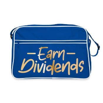 Gagner des dividendes / Marché boursier - Sac Retro - bleu/blanc - Devant