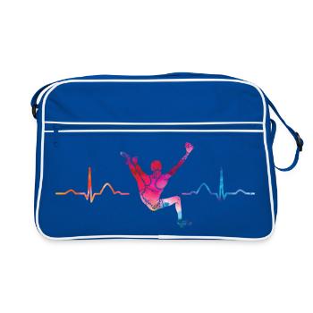 Boulderer heartbeat Bouldering Bouldering - Retro Bag - blue/white - Front