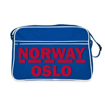 Lettres Oslo Retro Block - Sac Retro - bleu/blanc - Devant