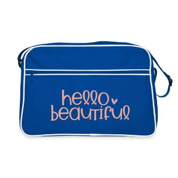Hello Beautiful  - Sac Retro - bleu/blanc - Devant