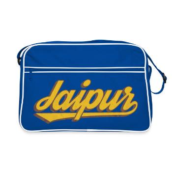 Jaipur Lettering Retro Graphic India - Sac Retro - bleu/blanc - Devant