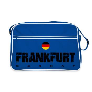 Emblème minimaliste du drapeau allemand - Sac Retro - bleu/blanc - Devant
