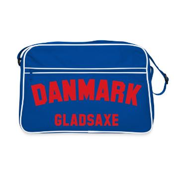 GLADSAXE Danmark Dänemark - Retro Tasche - Blau/Weiß - Vorne