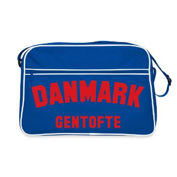 GENTOFTE Danmark Dänemark - Retro Tasche - Blau/Weiß - Vorne
