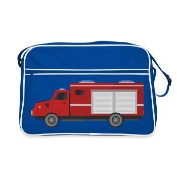 Fire truck - Retro Bag - blue/white - Front