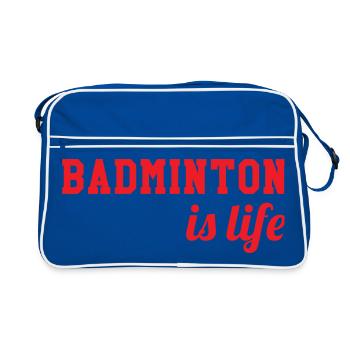 Le badminton c'est la vie ! - Sac Retro - bleu/blanc - Devant