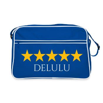 Fünf Sterne Delulu - Retro Tasche - Blau/Weiß - Vorne