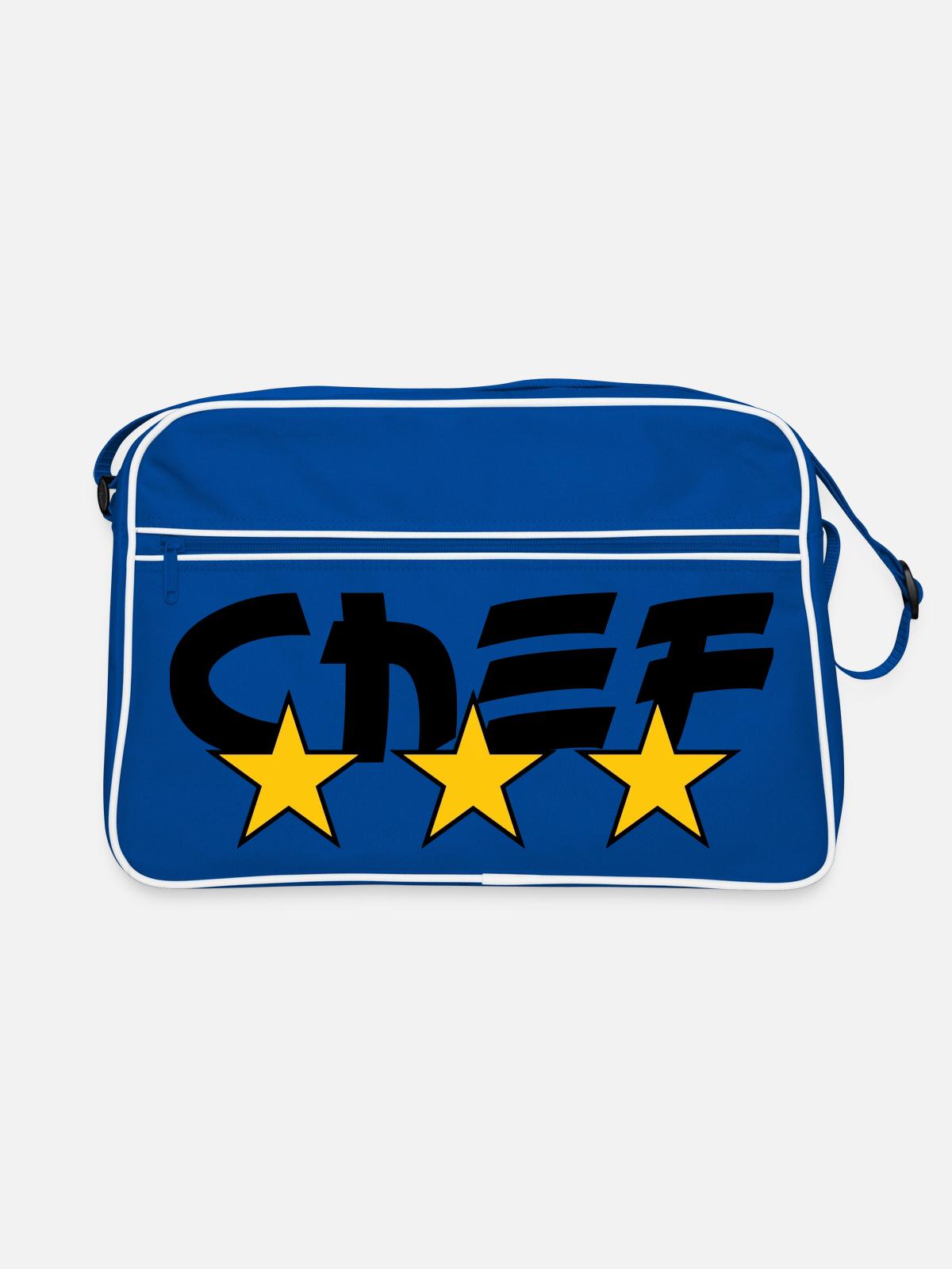 Chef - Kitchen - Cook - Retro Bag - blue/white - Front