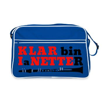 Clarinette - Klar bin I a Netter - Clarinettiste - Sac Retro - bleu/blanc - Devant