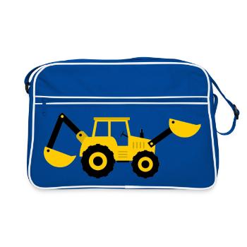 Excavator - Retro Bag - blue/white - Front
