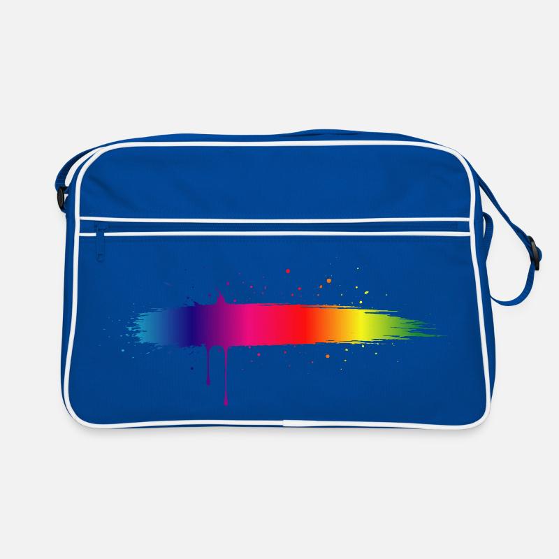 Rainbow Brush Stroke Gradient Splash Retro Bag
