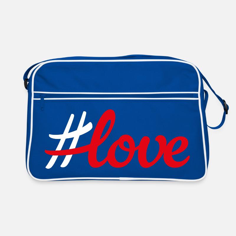 Hashtag Rouge Amour Écriture Minimaliste Sac Retro