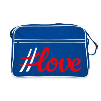 Hashtag Amour Amour Mariage Citations cool couple - Sac Retro - bleu/blanc - Devant
