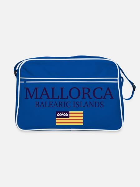 Mallorca Spanien Party - Retro Tasche - Blau/Weiß