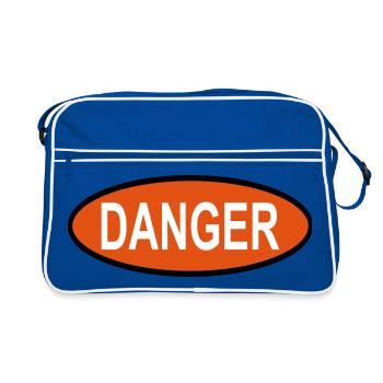 Danger - Retro Tasche - Blau/Weiß - Vorne