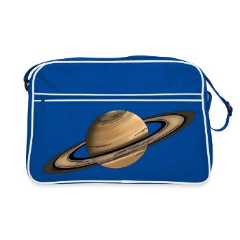 Anneaux planétaires de Saturne - Sac Retro - bleu/blanc - Devant
