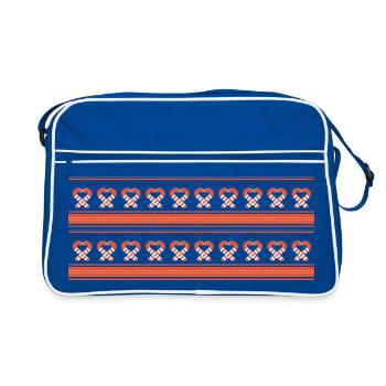 canne de noël - Sac Retro - bleu/blanc - Devant