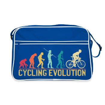 Cycling Evolution Artistic Illustration - Retro Bag - blue/white - Front
