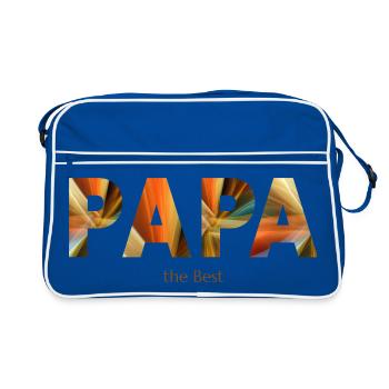 Papa - mon ancre - Sac Retro - bleu/blanc - Devant