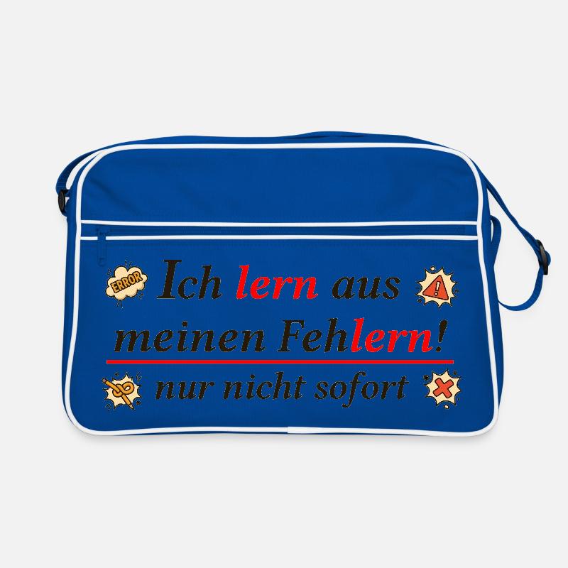 I learn from my mistakes – Funny Learning Pun Retro Bag