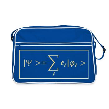 Quantum Physics Quantum Physics Quantum Leap - Retro Bag - blue/white - Front
