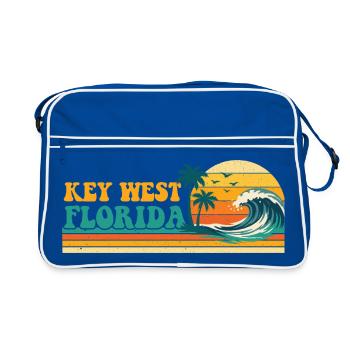 Key West Florida Retro Spring Break Beach Vibe - Retro Tasche - Blau/Weiß - Vorne