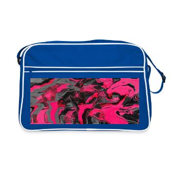 Tourbillon d’encre néon - Sac Retro - bleu/blanc - Devant