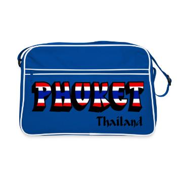 Phuket Thailand flag design - Retro Bag - blue/white - Front
