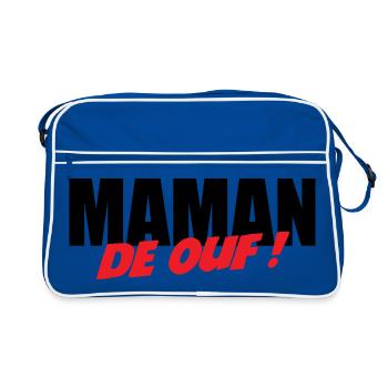 Maman de ouf ! - Sac Retro - bleu/blanc - Devant