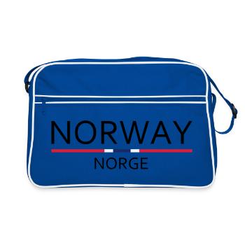 Norvège - Norvège - Norvège - Drapeau - Scandinavie - Sac Retro - bleu/blanc - Devant