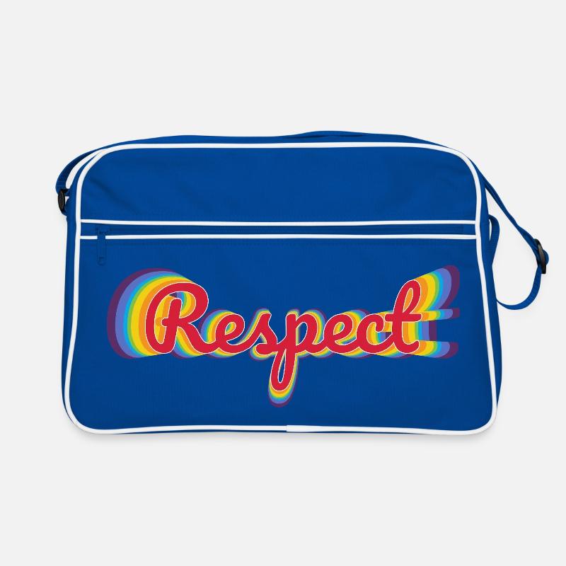 Respekt im Regenbogen-Design Retro Tasche
