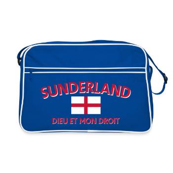 Sunderland Flag Motto Crest - Retro Bag - blue/white - Front
