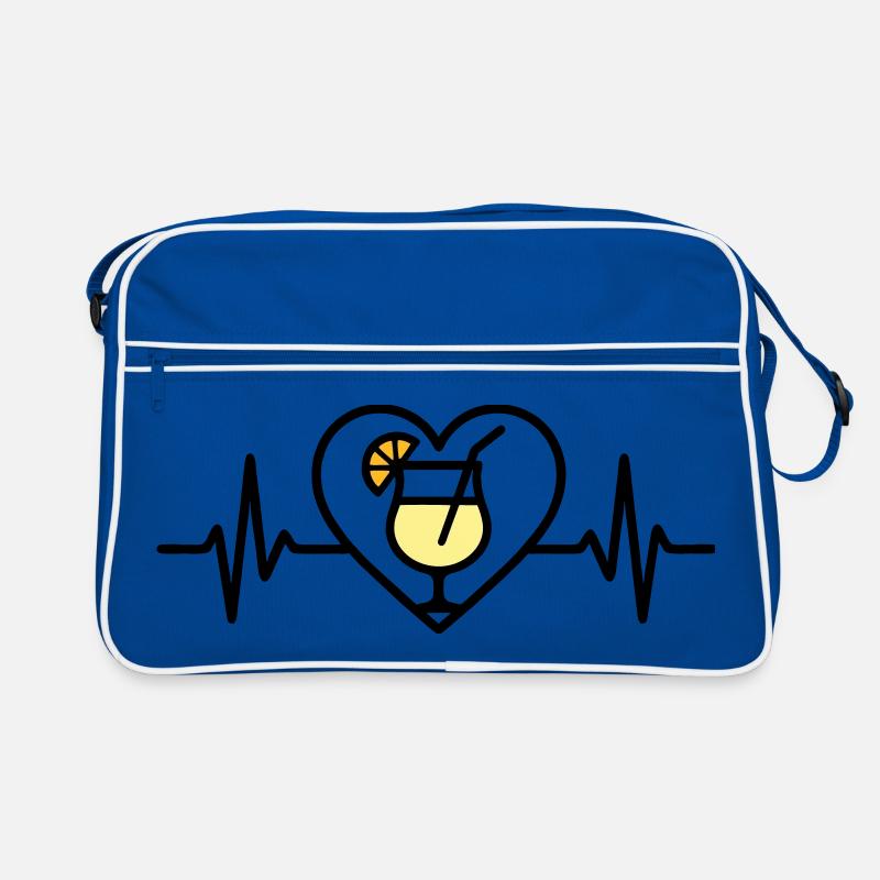 Piña Colada Heart Cocktail Tropical Retro Bag