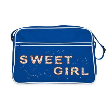 Sweet Girl Zuckerguss - Retro Tasche - Blau/Weiß - Vorne