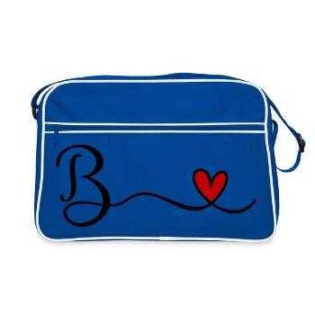 B - Retro Tasche - Blau/Weiß - Vorne