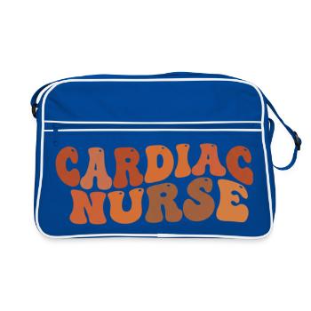 Herzpfleger-Pflegegeschenk - Retro Tasche - Blau/Weiß - Vorne