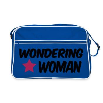 femme demande - Sac Retro - bleu/blanc - Devant